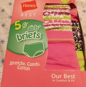 Hanes 10 Girls briefs 5 pack
